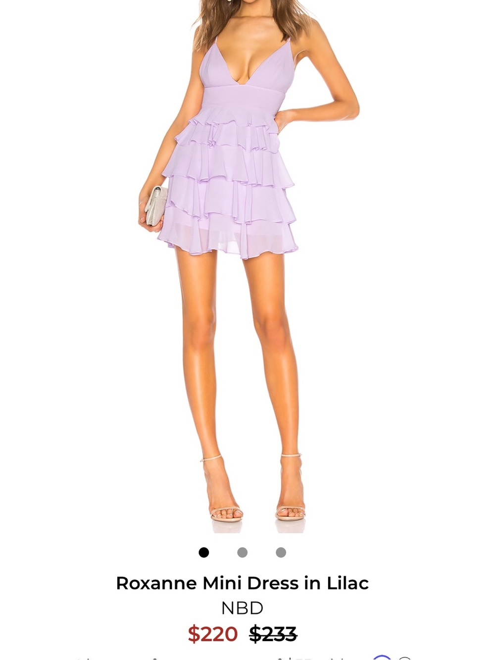 NBD Tiered Ruffle Mini Dress in Lilac - Revolve